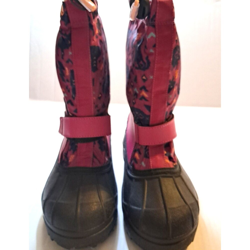 Columbia Powderbug Plus Boots Youth Girls Size 4 Pink Winter Snow Pull On - Picture 4 of 13
